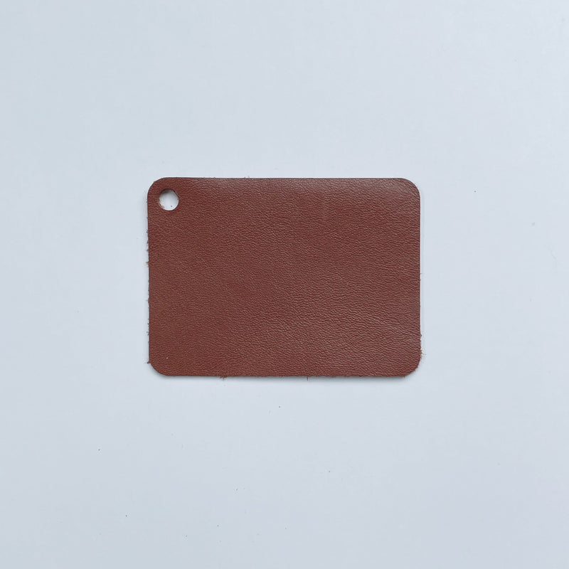 Signature Natural Leather Sample, Rust
